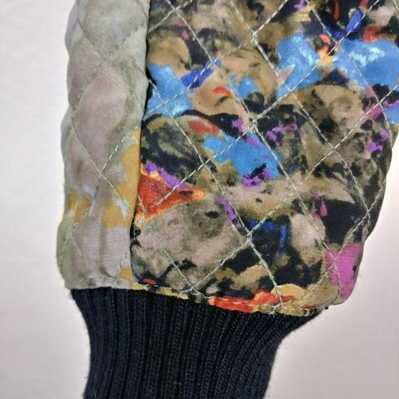 Parker Maverick Silk Quilted Floral Bomber Jacket - Picture 3 of 7